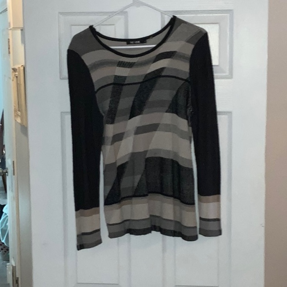 Nic + Zoe patterned shirt size L
